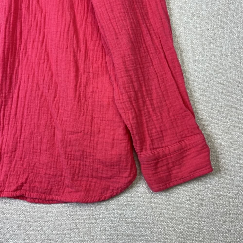 J Crew 100% Cotton Tunic Pink Boho Lagenlook Coastal Top Women's Size XL - Picture 4 of 9